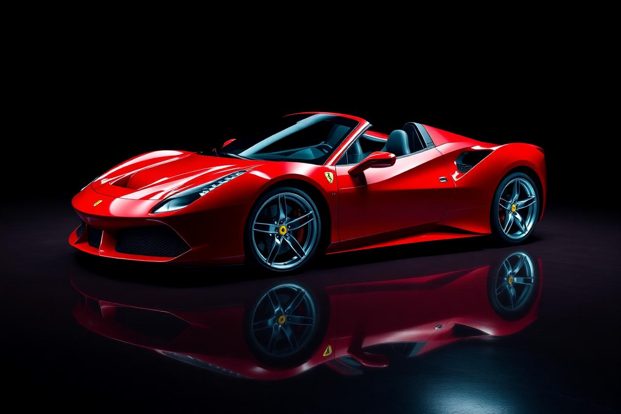 Ferrari F8 Spider 9H ceramic coating wet look finish Qatar — Dosh Wash